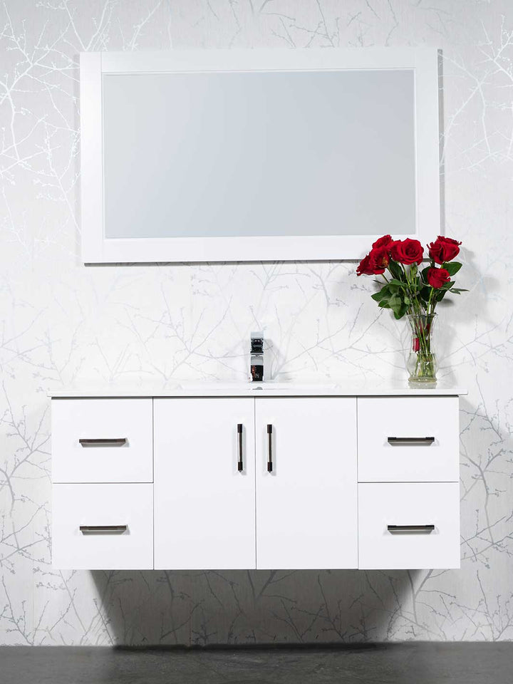 48 inch Narrow Depth Floating Vanity - Style 2048