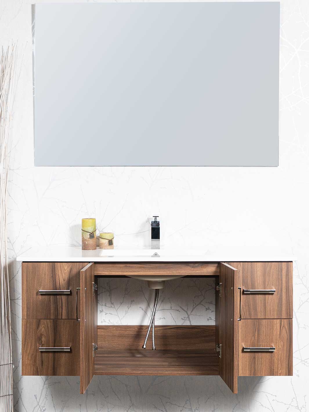 48 inch Narrow Depth Floating Vanity - Style 2048