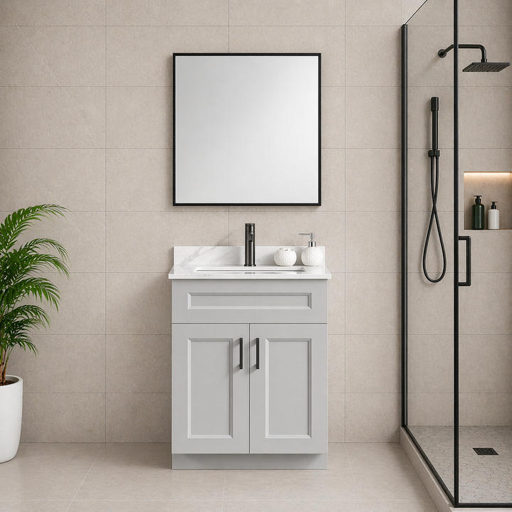 24” Solid Wood Freestanding Bathroom Vanity