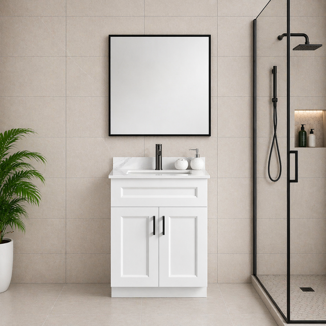 24” Solid Wood Freestanding Bathroom Vanity