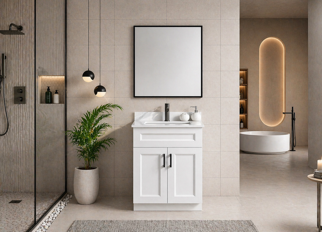 30” Solid Wood Freestanding Bathroom Vanity