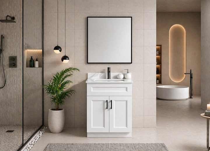 30” Solid Wood Freestanding Bathroom Vanity