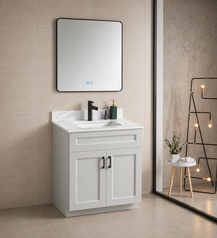30” Solid Wood Freestanding Bathroom Vanity