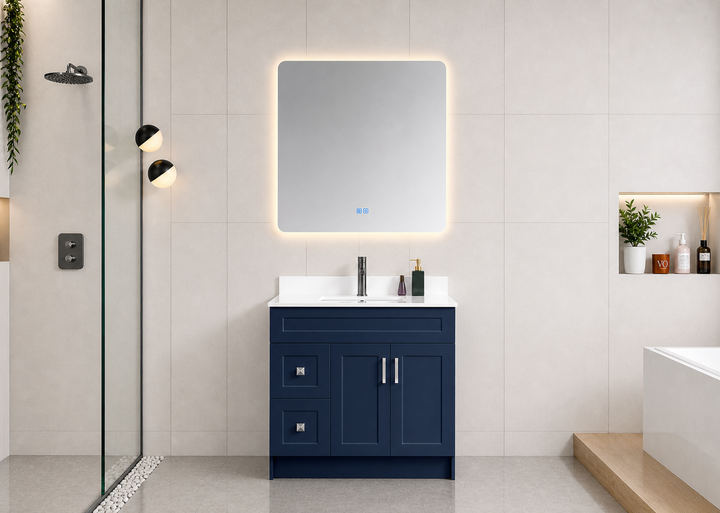 Essential 36” Freestanding Bathroom Vanity Drawers (Left Side) Classic Series