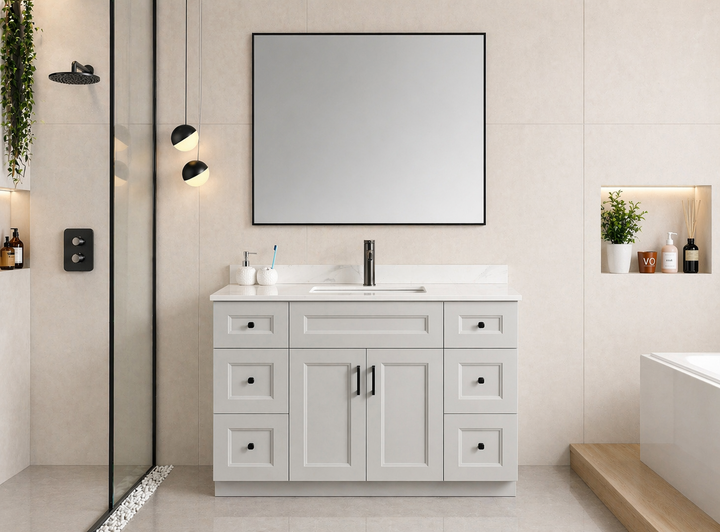 48” Single Sink Solid Wood Freestanding Bathroom Vanity