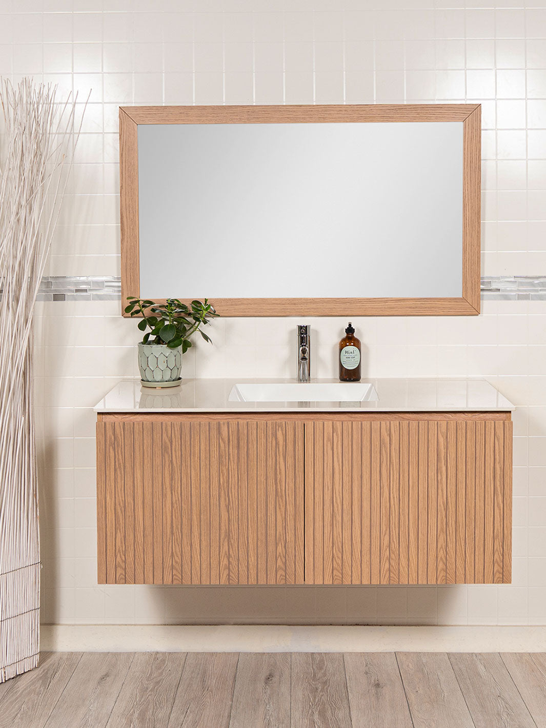 48 inch Floating Vanity in Reeded Design - Style 5748