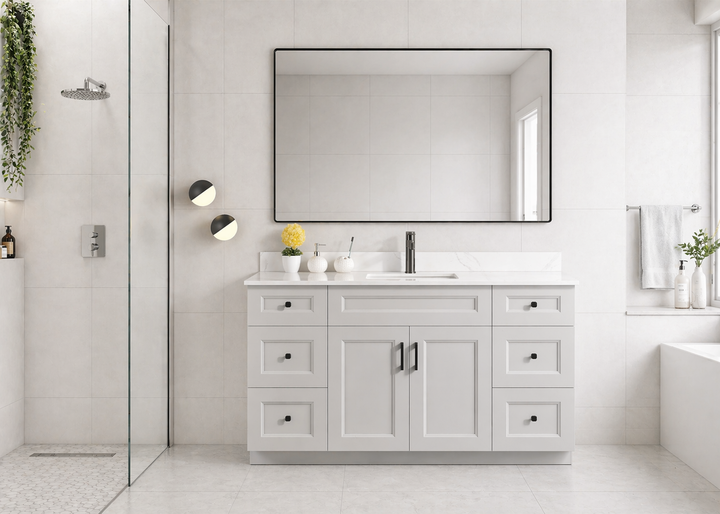 60” Single Sink Solid Wood Freestanding Bathroom Vanity