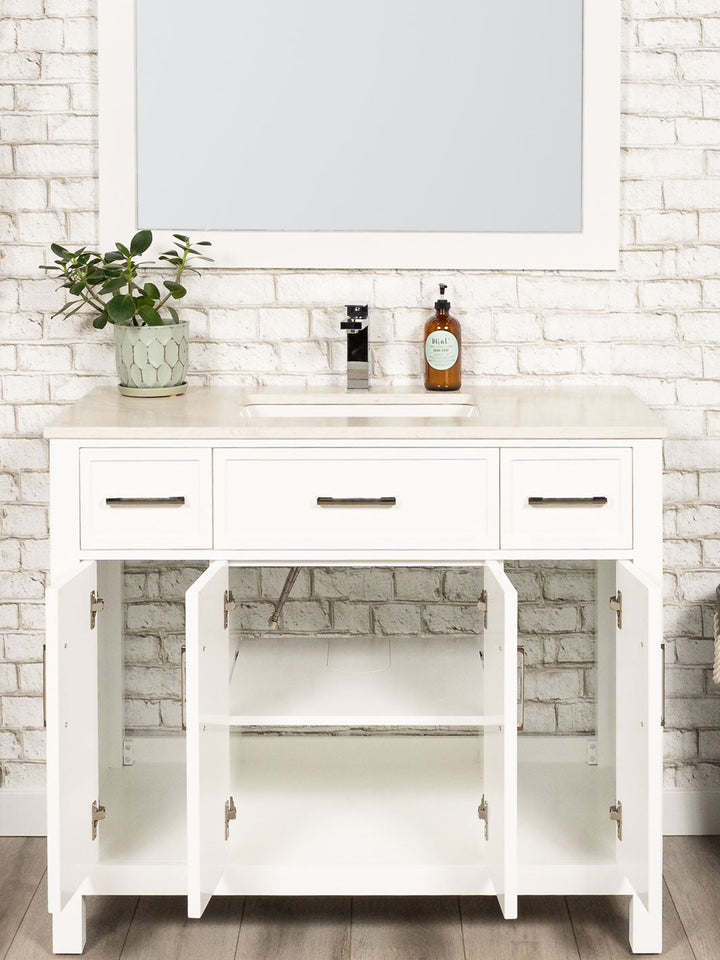 42 inch Bathroom Vanity with Slim Shaker - Style 6142