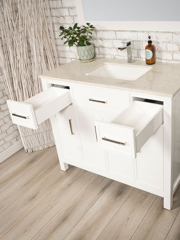 42 inch Bathroom Vanity with Slim Shaker - Style 6142