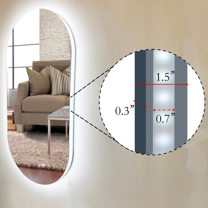 Moderno Back-Lit LED Frameless Bathroom Mirror