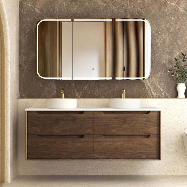 BYRON Wall Hung Vanity Sable Walnut (All Sizes)