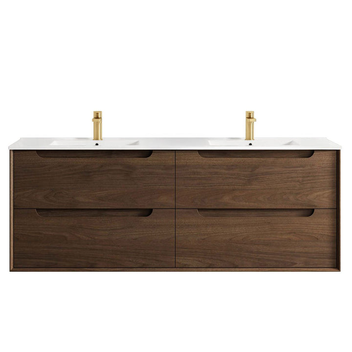 BYRON Wall Hung Vanity Sable Walnut (All Sizes)