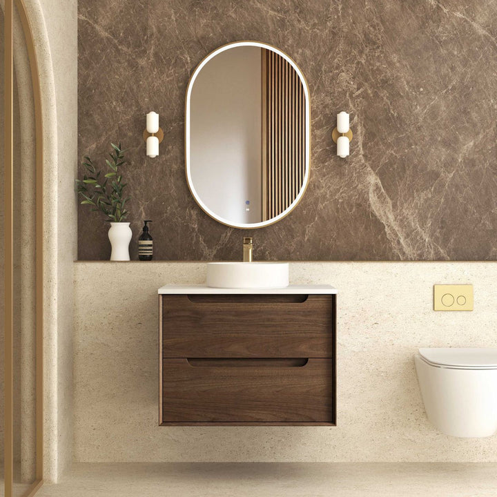 BYRON Wall Hung Vanity Sable Walnut (All Sizes)