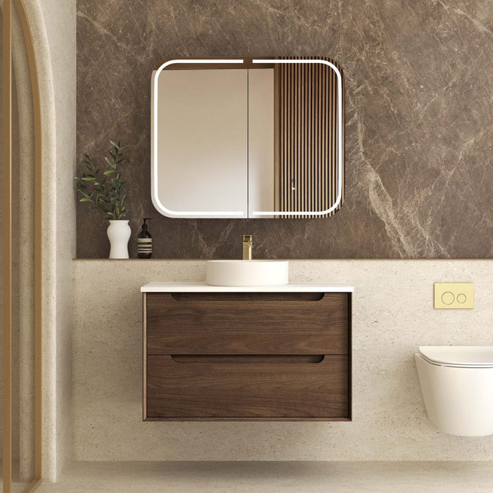 BYRON Wall Hung Vanity Sable Walnut (All Sizes)