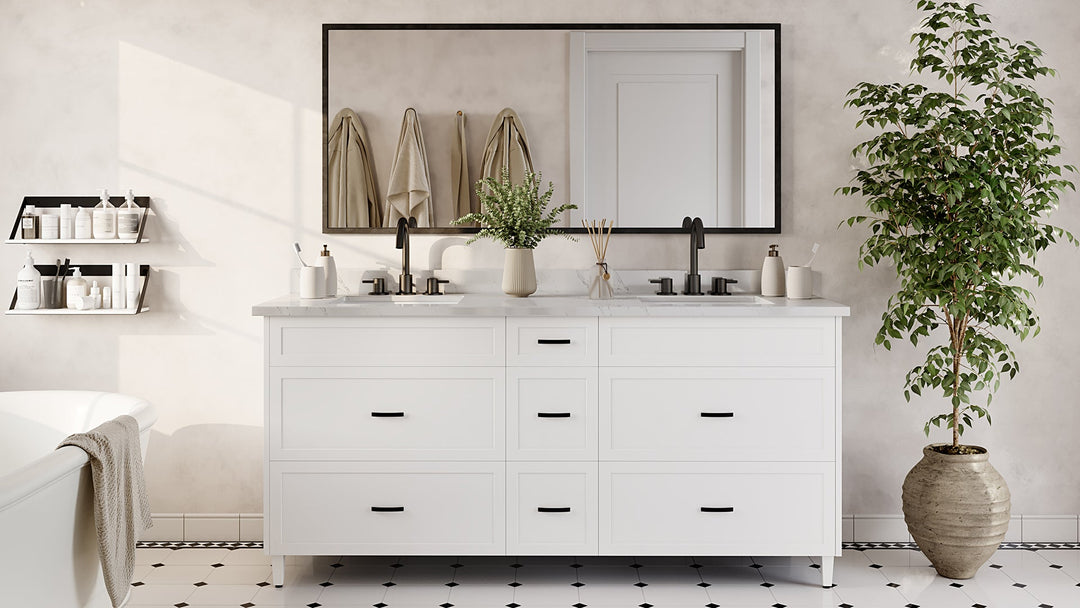 72" Double Sink Freestanding Vanity