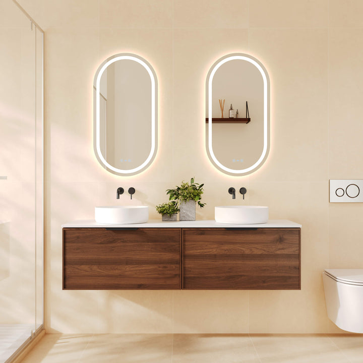 PARIS Wall Hung Vanity Walnut Woodmatt (All Sizes)