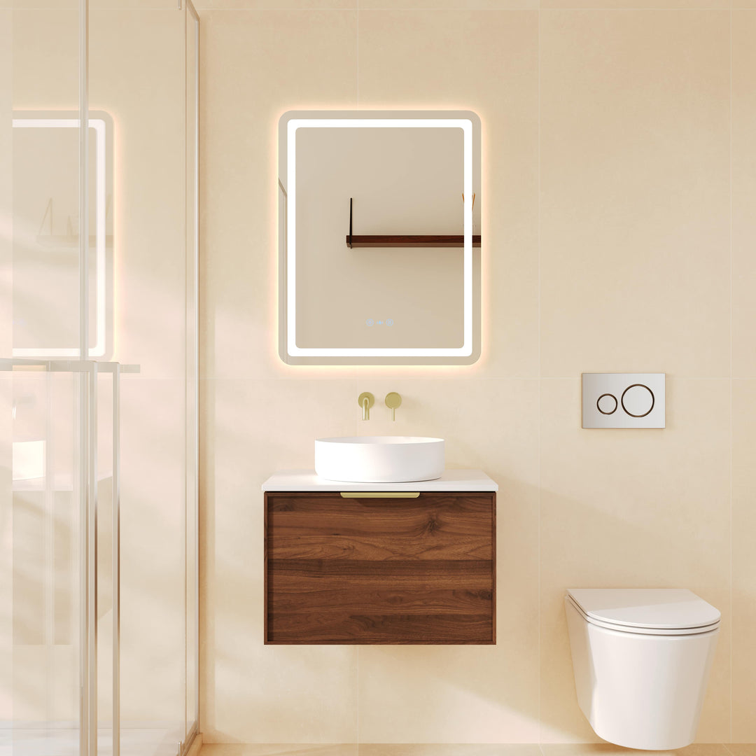 PARIS Wall Hung Vanity Walnut Woodmatt (All Sizes)