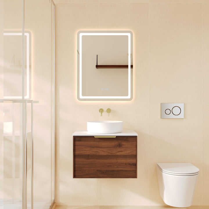 PARIS Wall Hung Vanity Walnut Woodmatt (All Sizes)