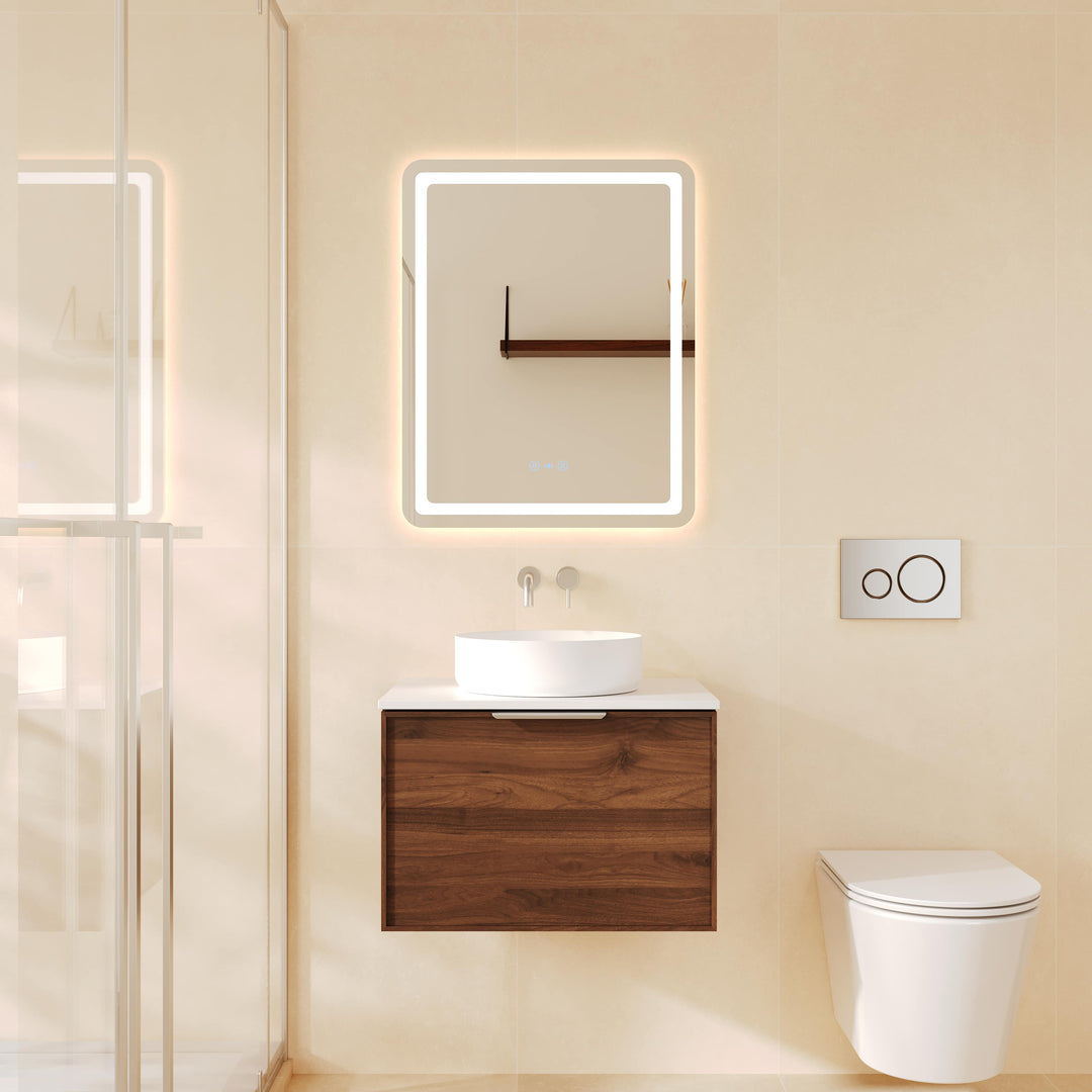 PARIS Wall Hung Vanity Walnut Woodmatt (All Sizes)