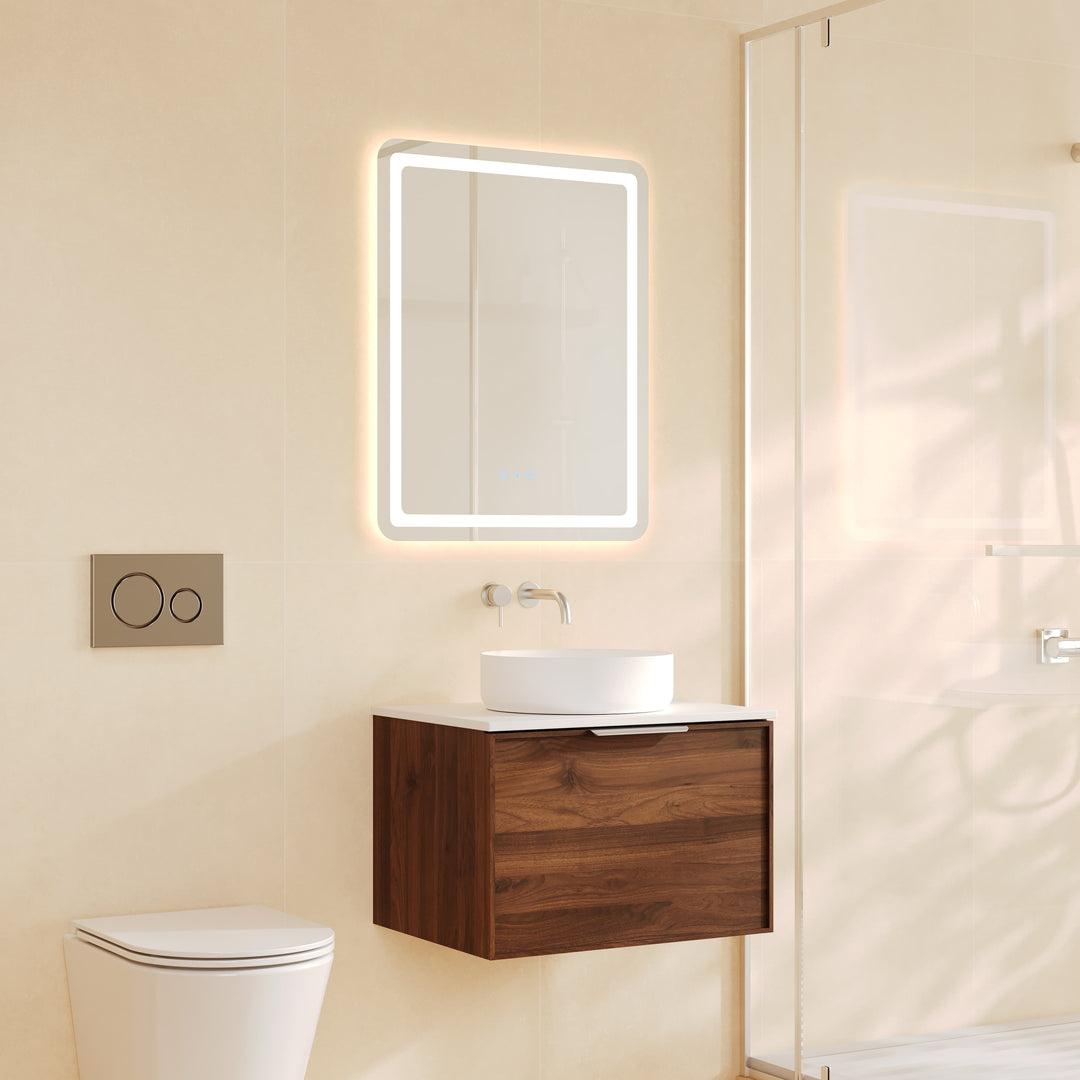 PARIS Wall Hung Vanity Walnut Woodmatt (All Sizes)