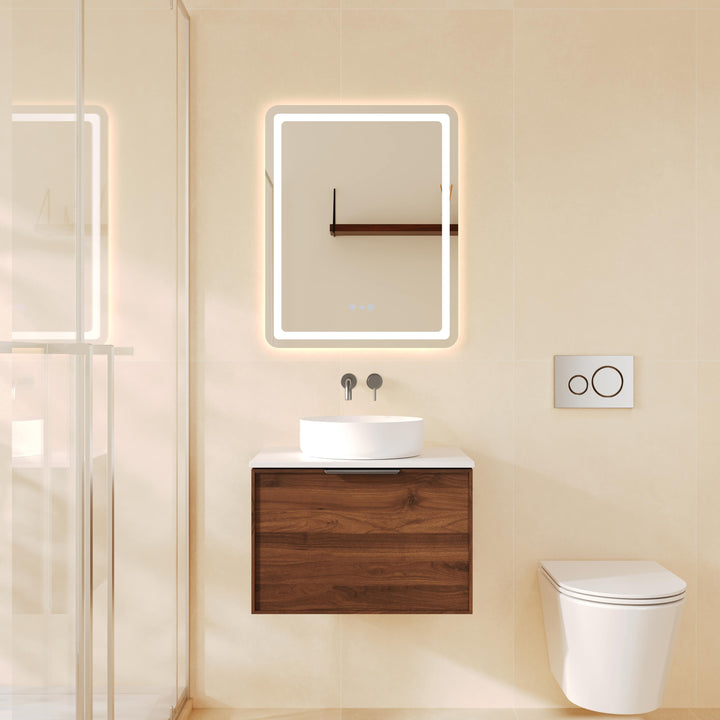 PARIS Wall Hung Vanity Walnut Woodmatt (All Sizes)