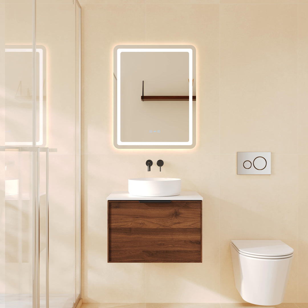 PARIS Wall Hung Vanity Walnut Woodmatt (All Sizes)