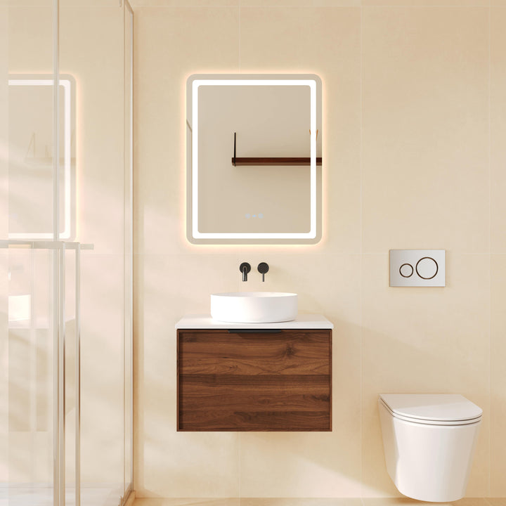 PARIS Wall Hung Vanity Walnut Woodmatt (All Sizes)