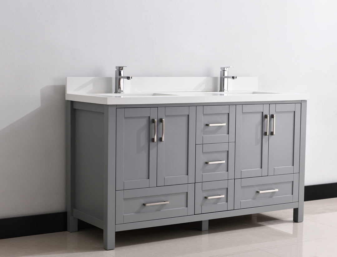 60" Solid Wood Freestanding Bathroom Vanity