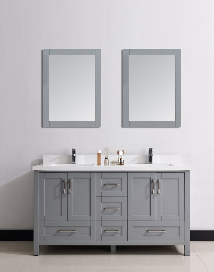 60" Solid Wood Freestanding Bathroom Vanity
