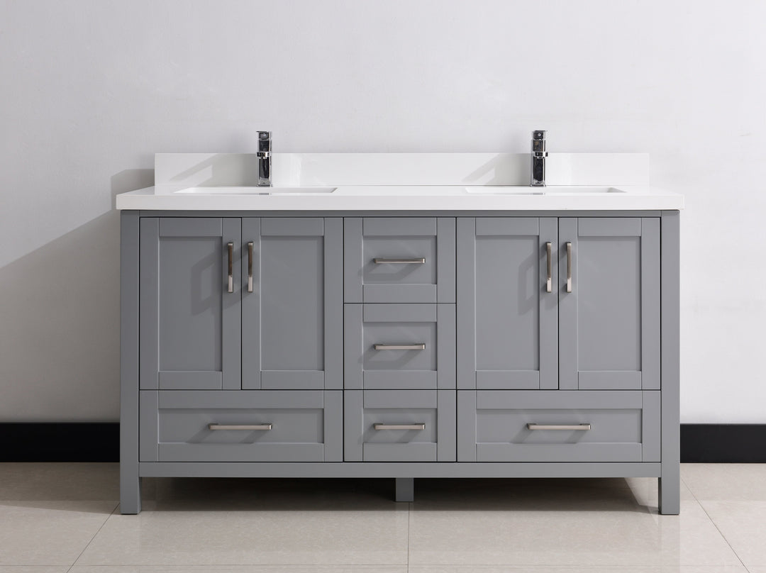 60" Solid Wood Freestanding Bathroom Vanity