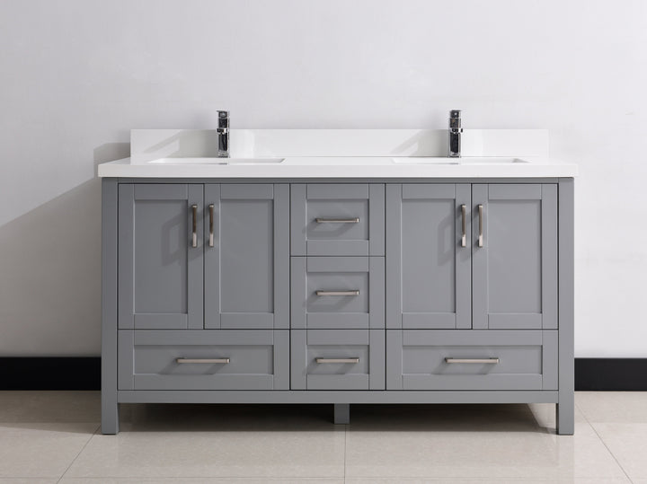 60" Solid Wood Freestanding Bathroom Vanity