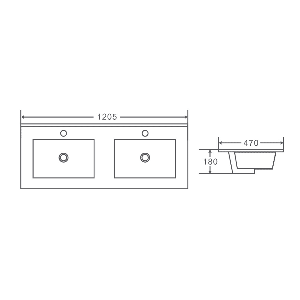 PARIS Wall Hung Vanity Walnut Woodmatt (All Sizes)