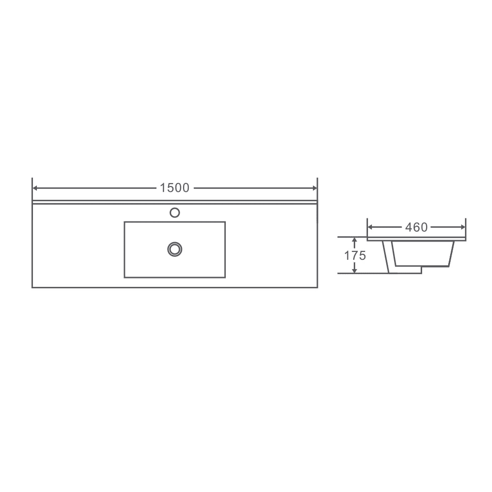 PARIS Wall Hung Vanity Walnut Woodmatt (All Sizes)
