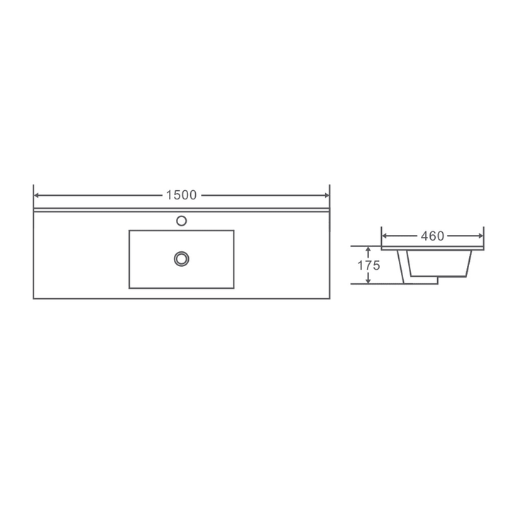 PARIS Wall Hung Vanity Walnut Woodmatt (All Sizes)