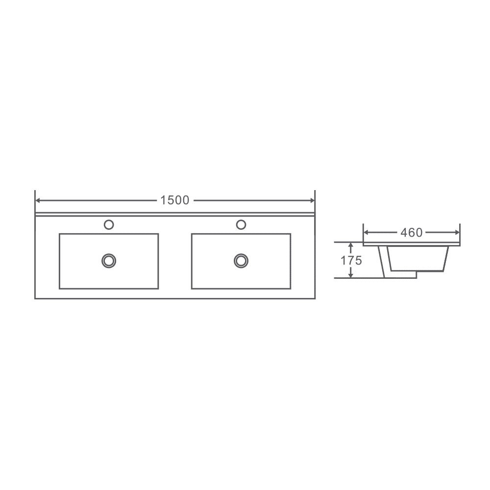 PARIS Wall Hung Vanity Walnut Woodmatt (All Sizes)
