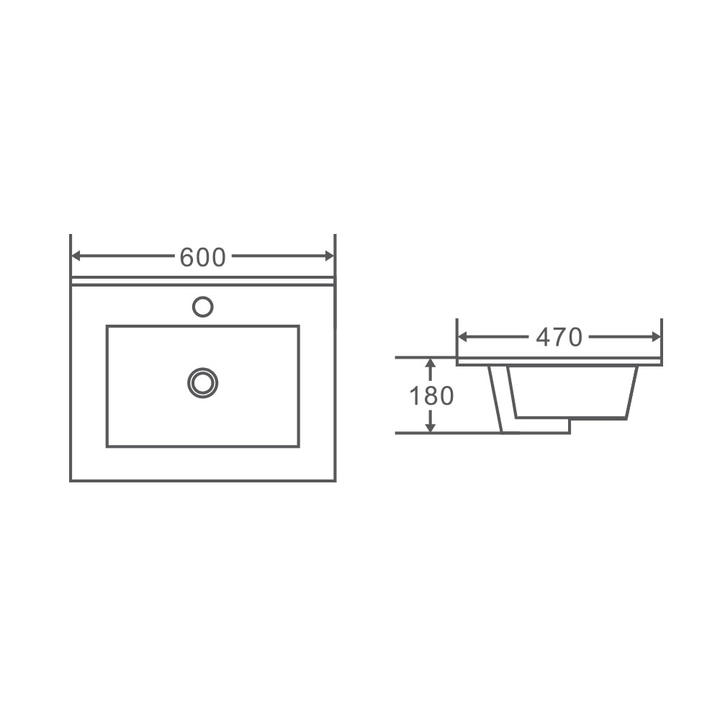 PARIS Wall Hung Vanity Walnut Woodmatt (All Sizes)