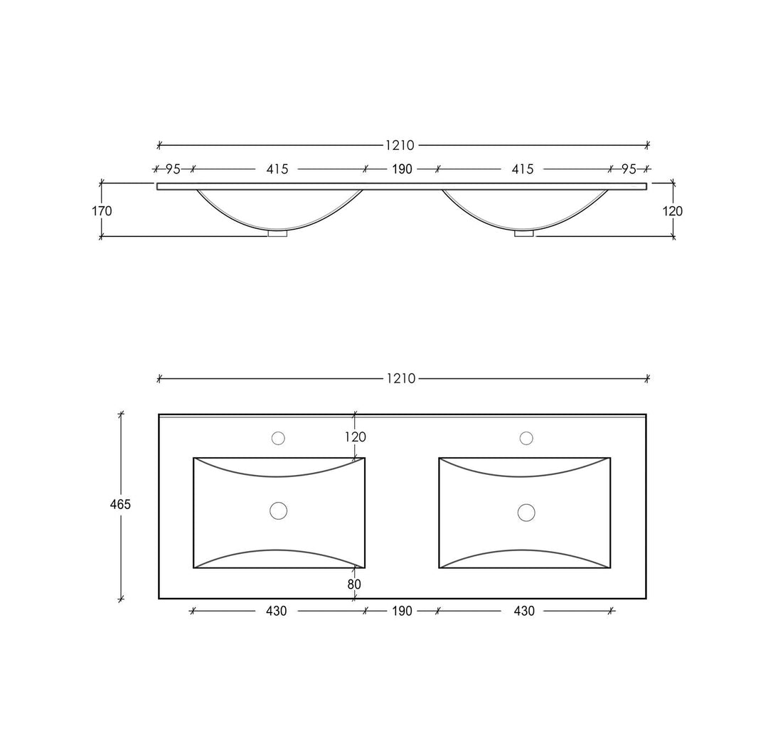 BYRON Wall Hung Vanity Sable Walnut (All Sizes)