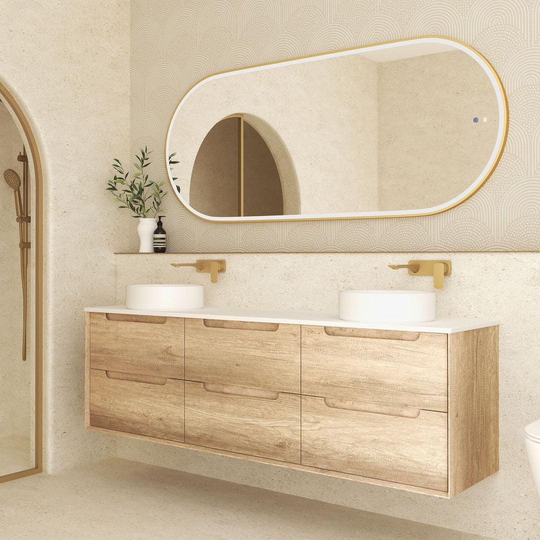 BYRON 1800mm Natural Oak Wall Hung Vanity