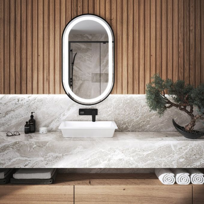 Effect Led-Illuminated Bathroom Mirror - 22”X38”
