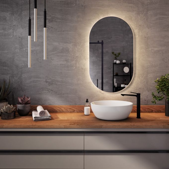 Eclipse Led-Illuminated Bathroom Mirror - 20”X32”