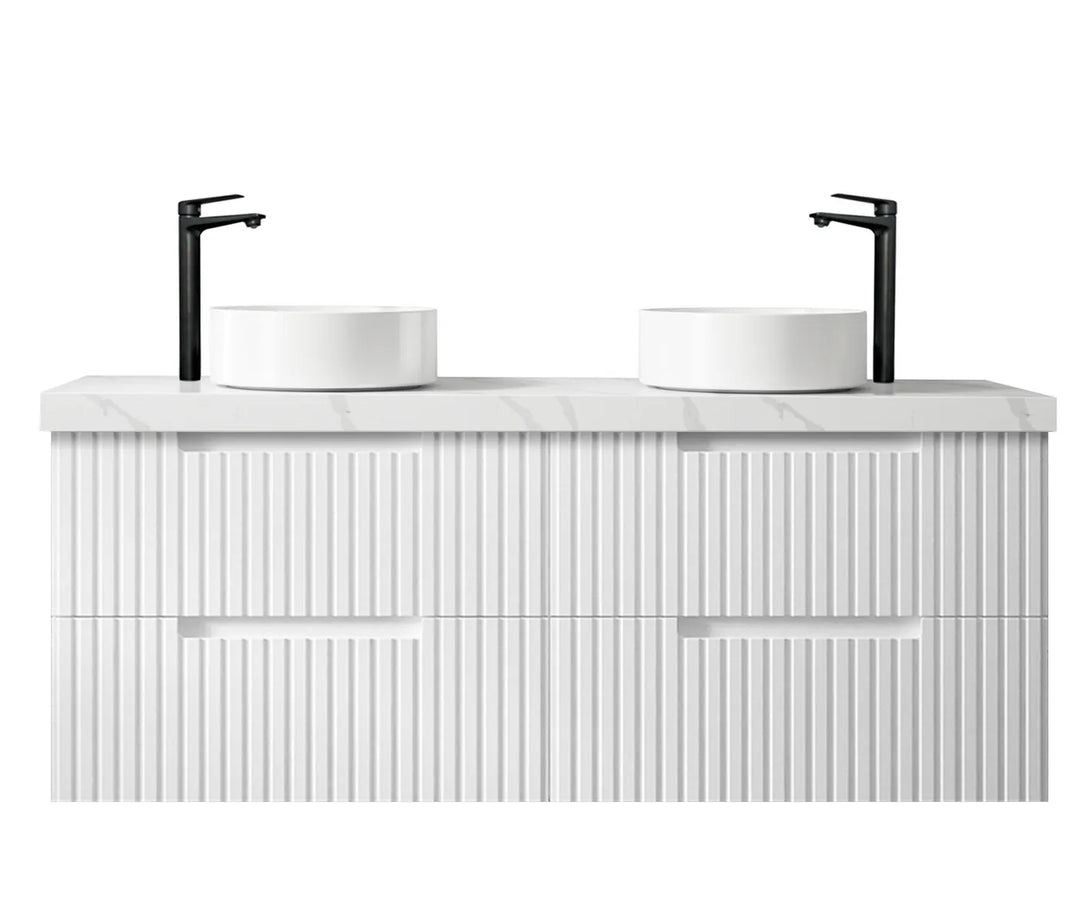 Vanity NOOSA Wall Hung 1500mm Satin White